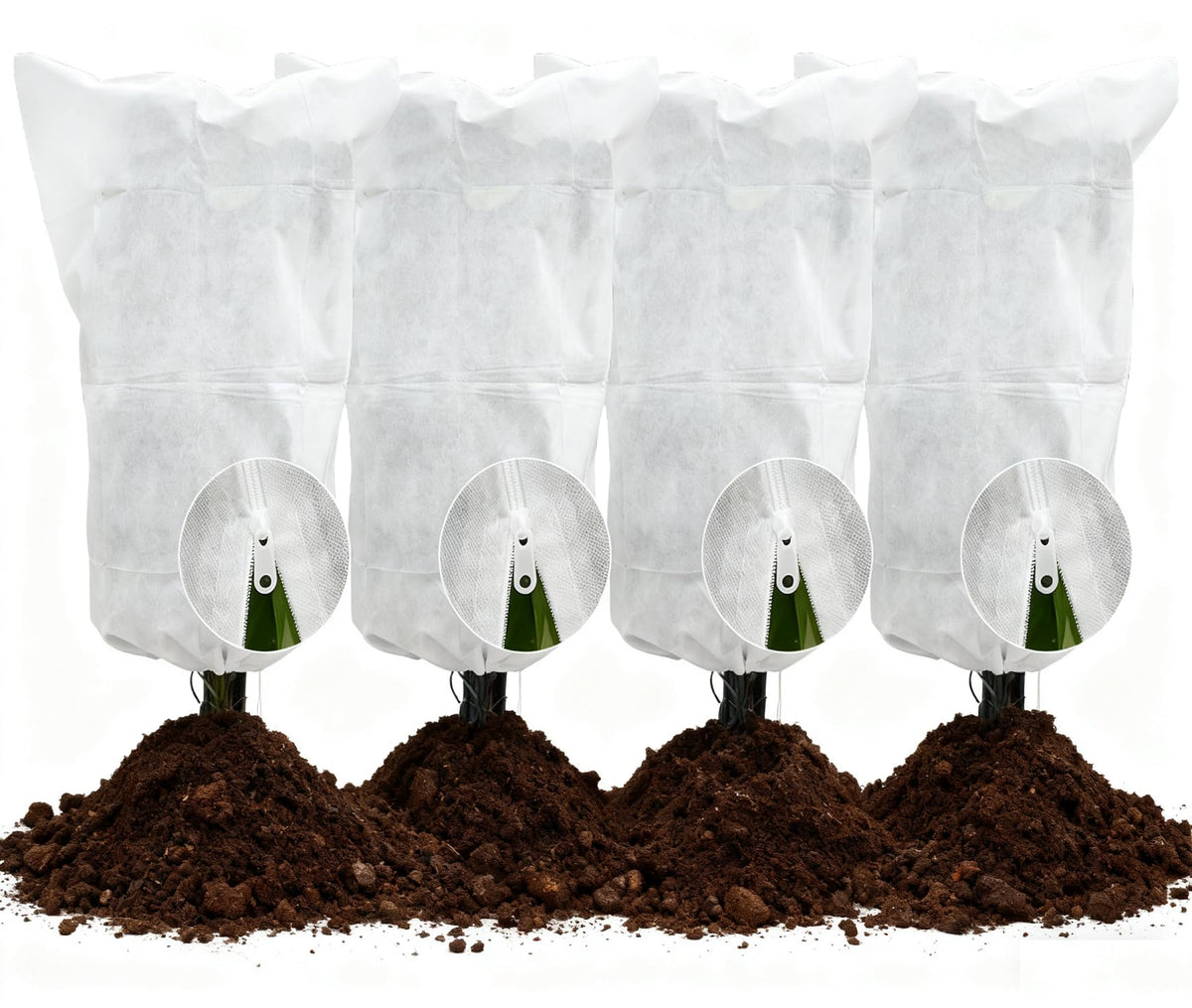 EAONE front view of four plant covers showing full set and packaging benefit