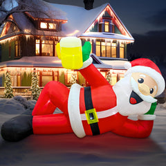 EAONE inflatable Santa front view shows festive yard centerpiece
