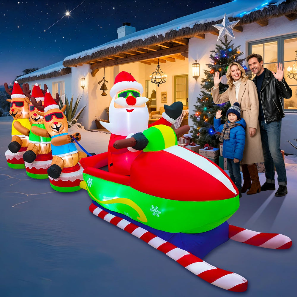 EAONE full yard display in front of house creating holiday curb appeal