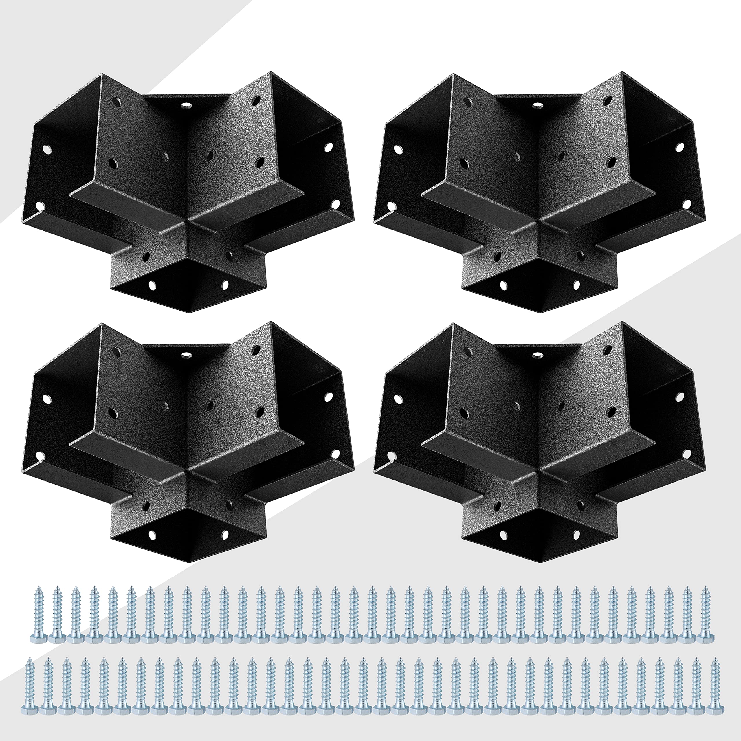 Eapele bracket front view showing 3-way 90° design and durable finish