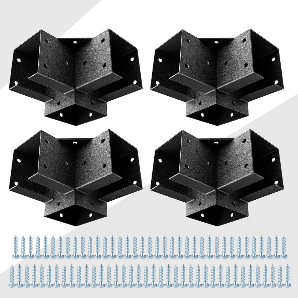 Eapele bracket front view showing 3-way 90° design and durable finish