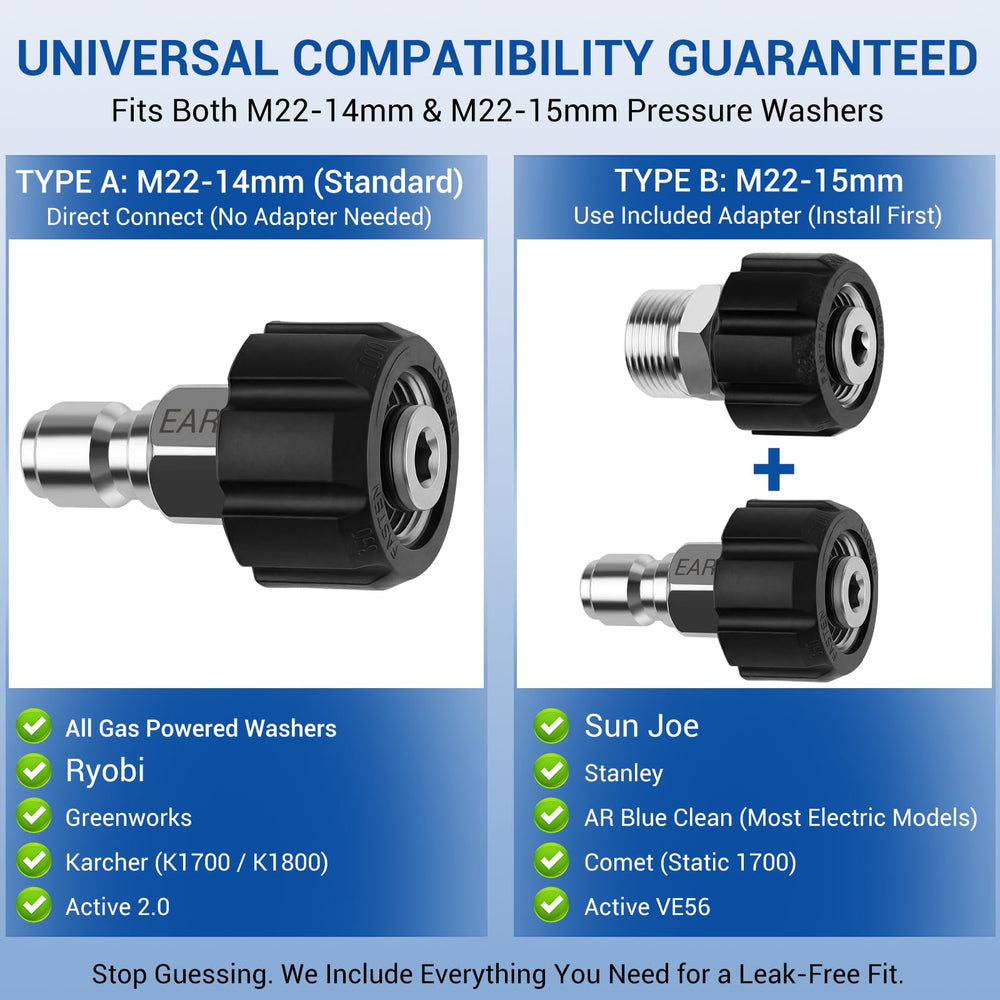 EARLEAS stainless-steel fitting close-up showing corrosion resistance and durable finish