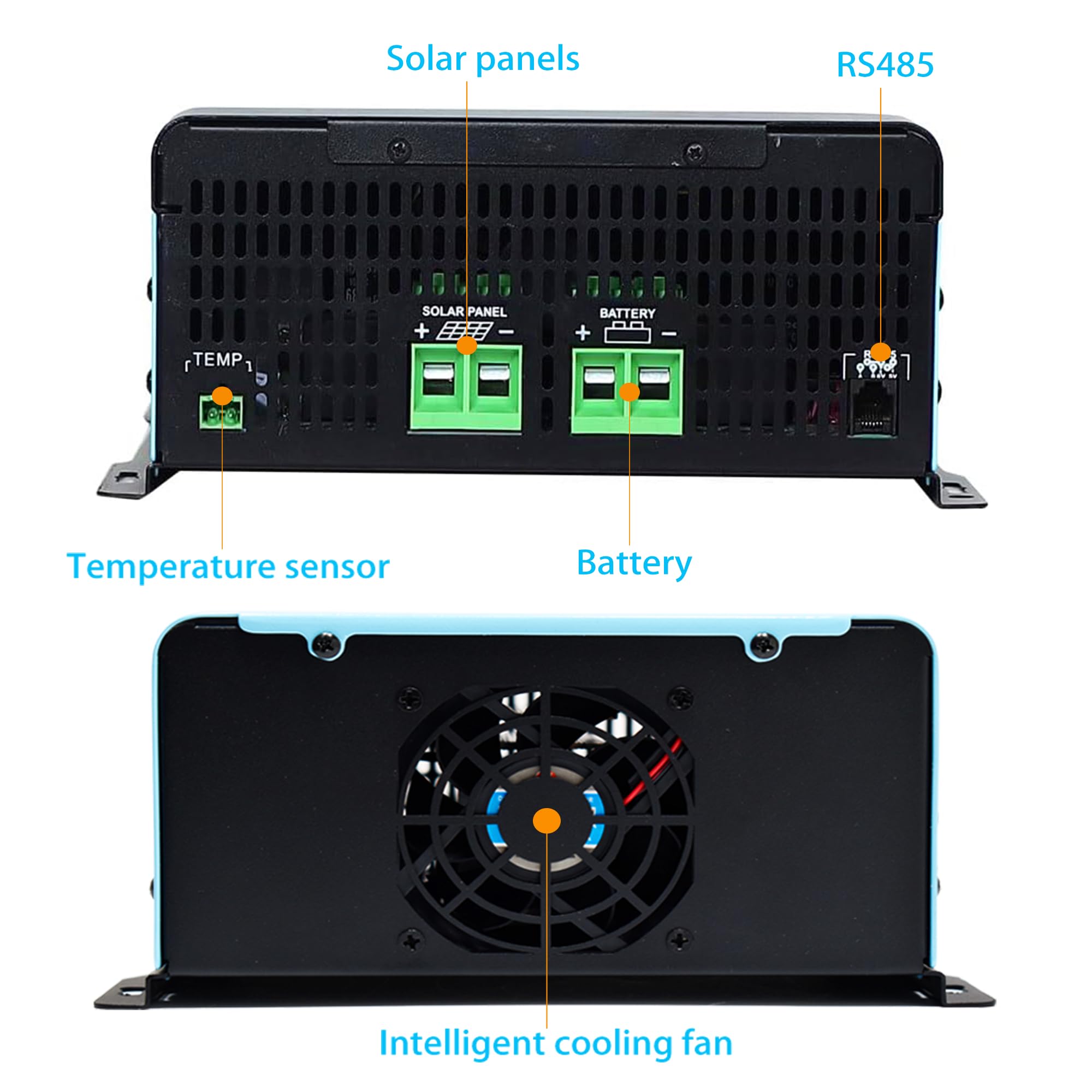 EARNMee close-up of heat sink and ports indicating efficient cooling and durability