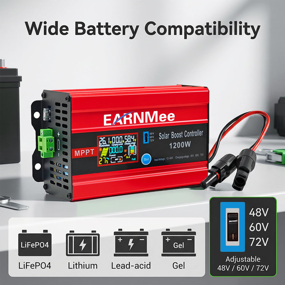 EARNMee HD LCD display close-up showing readable system status and quick monitoring