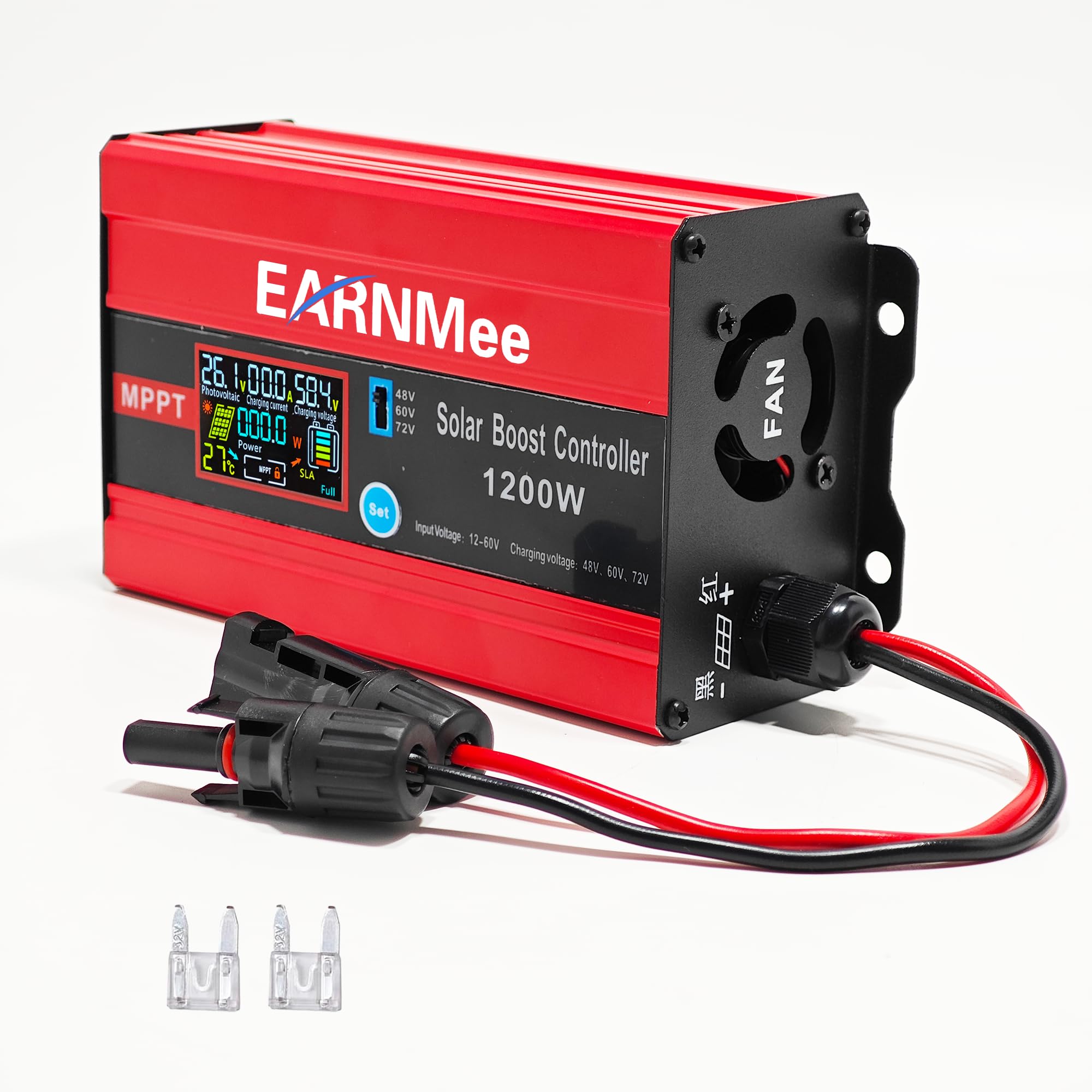 EARNMee beside rooftop solar panels in lifestyle scene showing real-world application