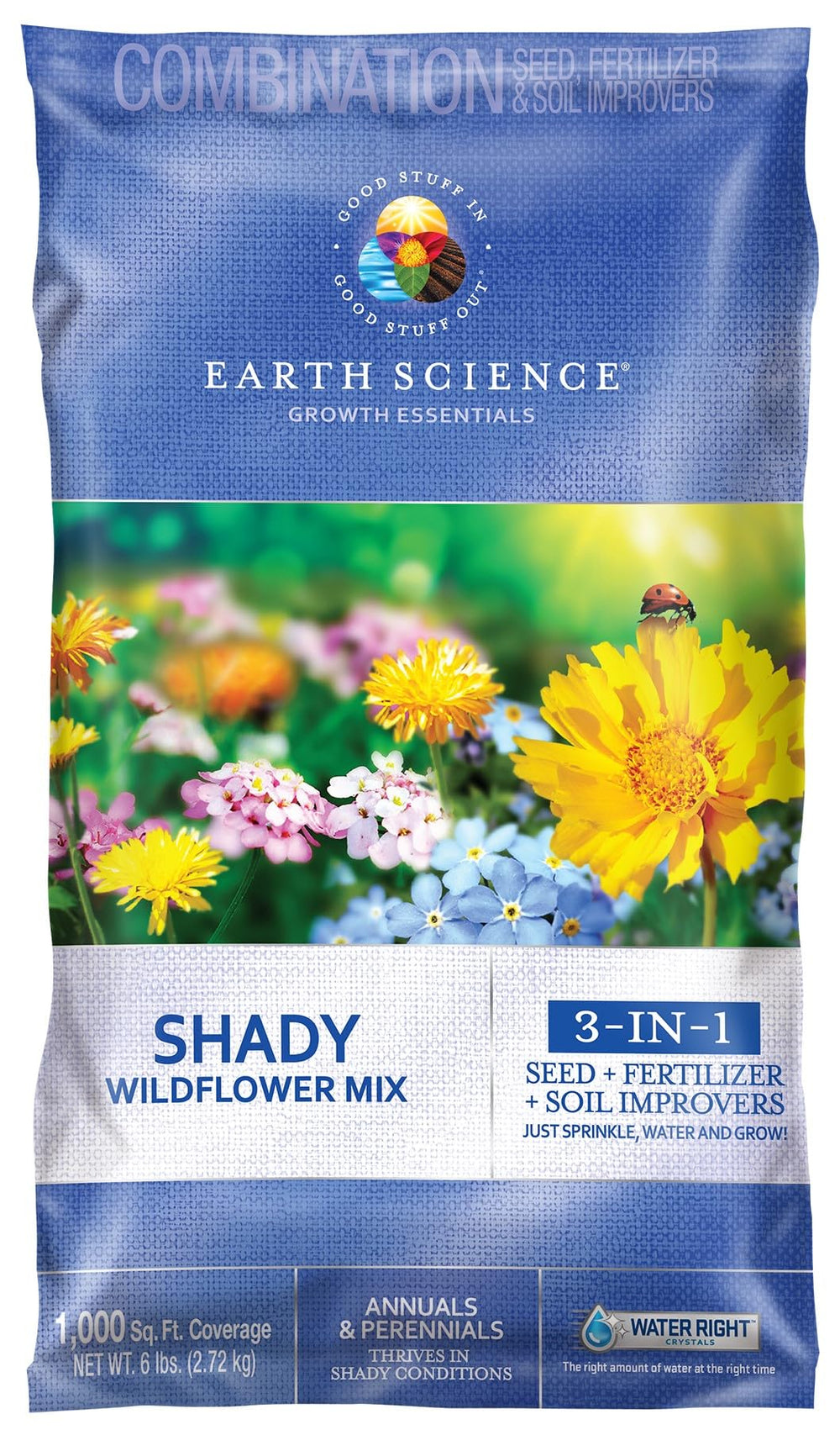 Earth Science front-of-bag shows product and coverage benefits