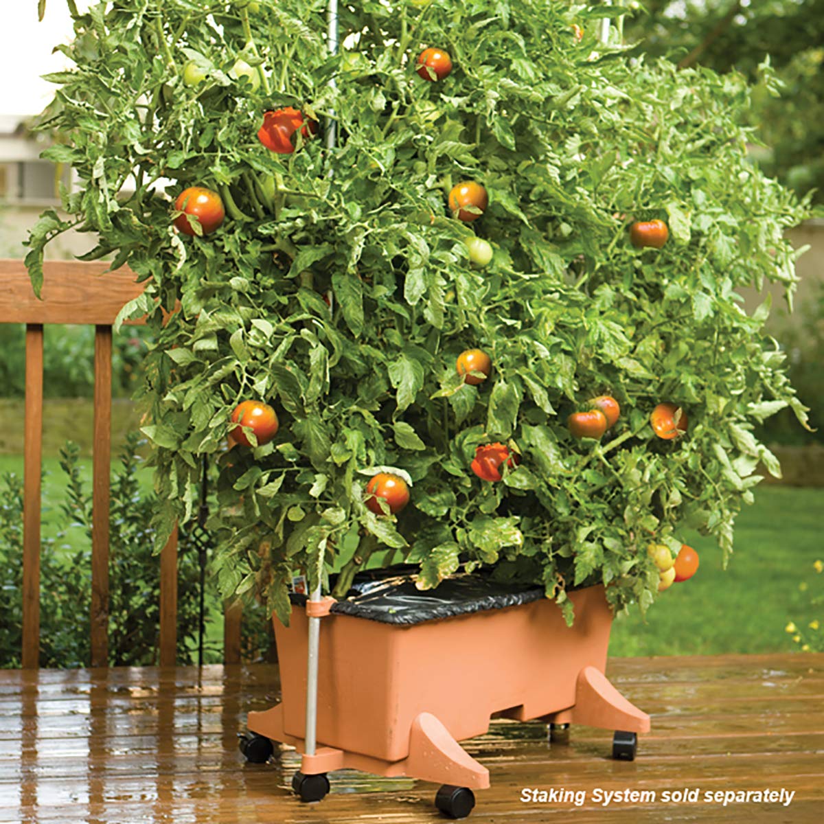 EarthBox aeration screen and water-fill tube detail by EarthBox for steady root oxygenation