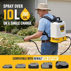 EARTHCRAFT tank and label close-up highlighting 2.6-gallon capacity and safety info