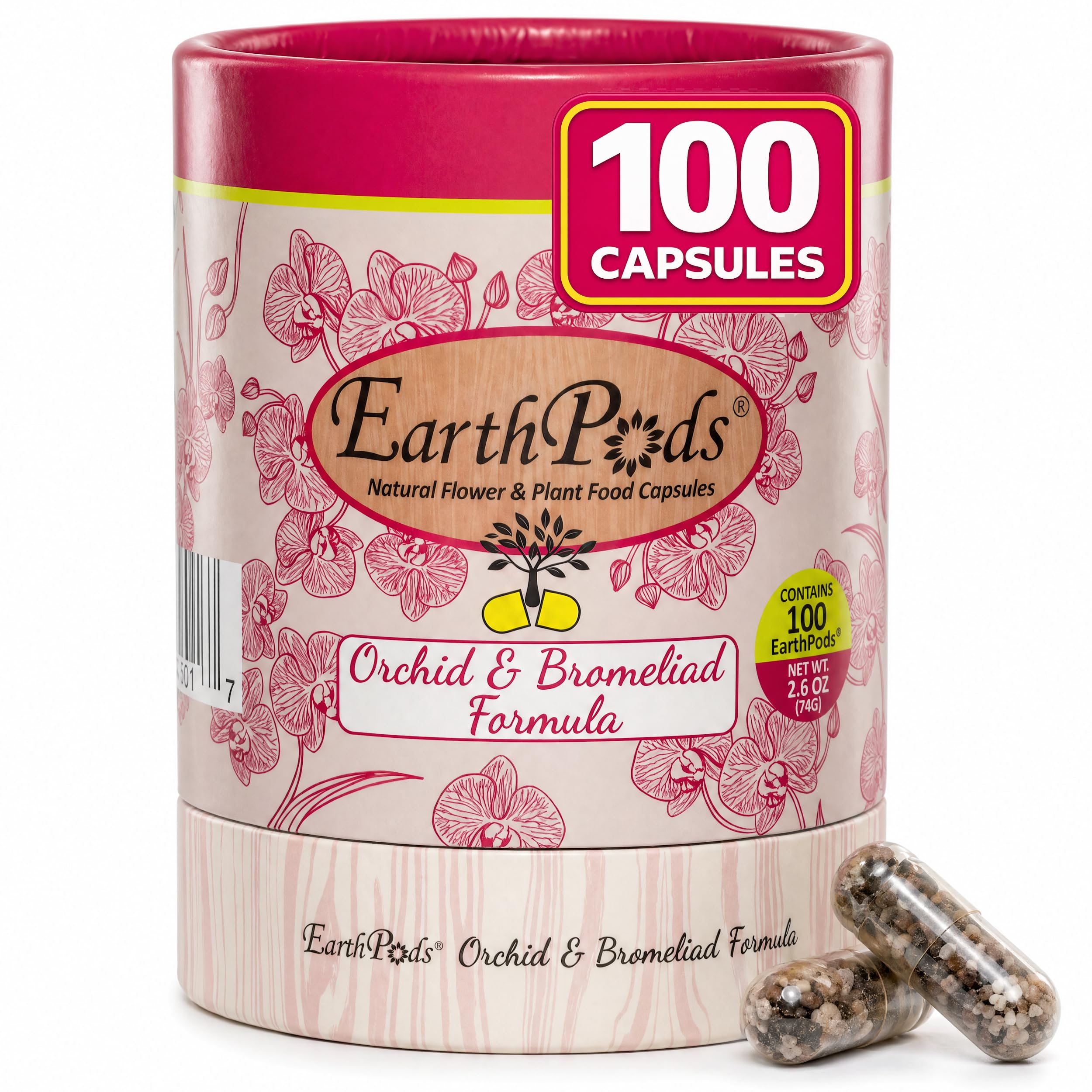 EarthPods capsule close-up texture highlighting concentrated slow-release