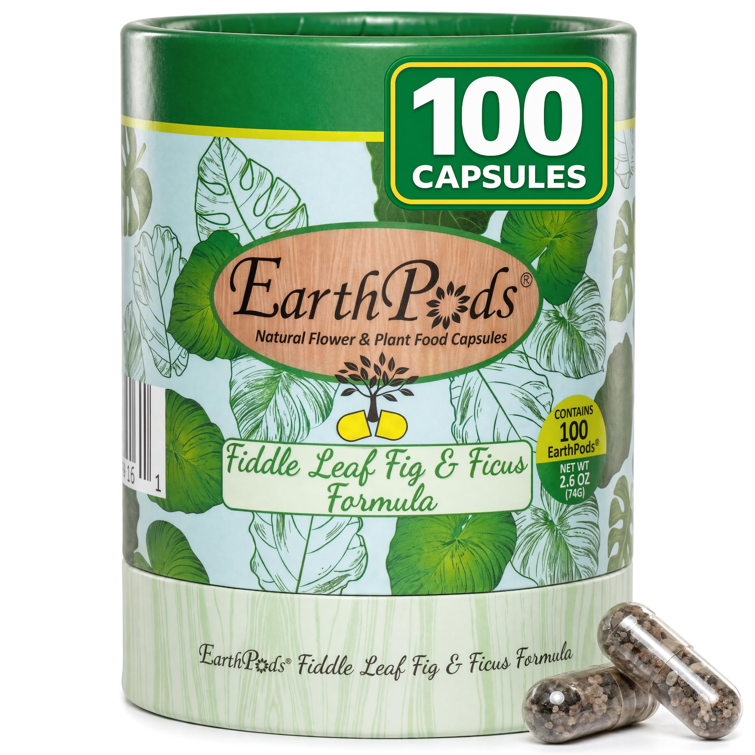 EarthPods front packaging tube showing brand and 100 capsules, clear eco benefit