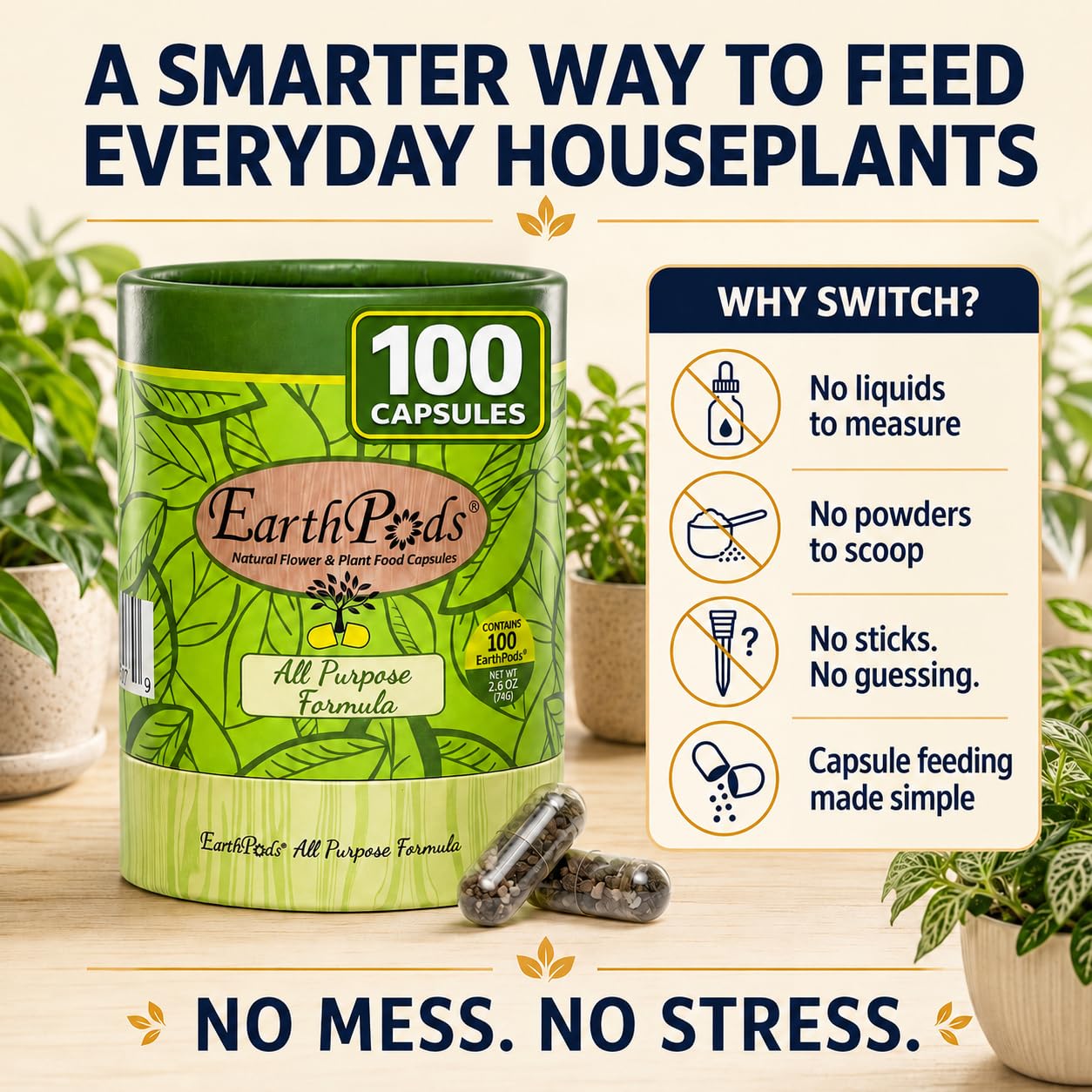 EarthPods open recyclable paperboard tube highlighting sustainable packaging