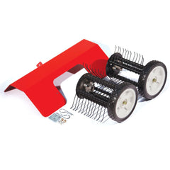 EARTHQUAKE DK43 front view showing attachment ready for installation, improves dethatching