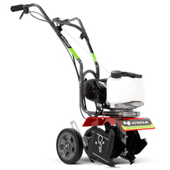 EARTHQUAKE MC440 front view showing compact cultivator for easy maneuvering