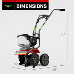 EARTHQUAKE MC440 handlebar controls visible for comfortable stand-up starting