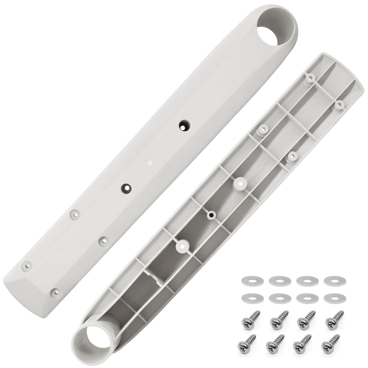 Earthtec deck support front view showing mount and stability benefits