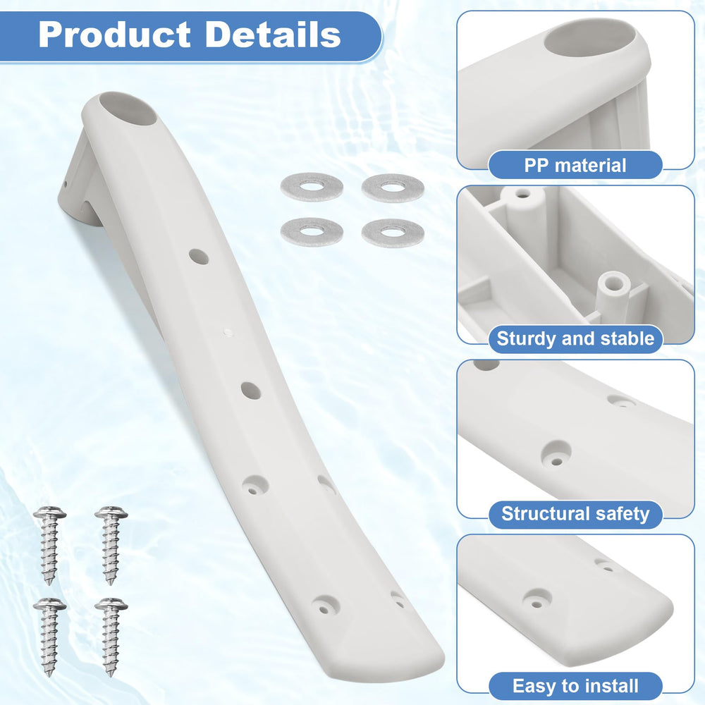 Earthtec support installed on pool edge demonstrating secure connection