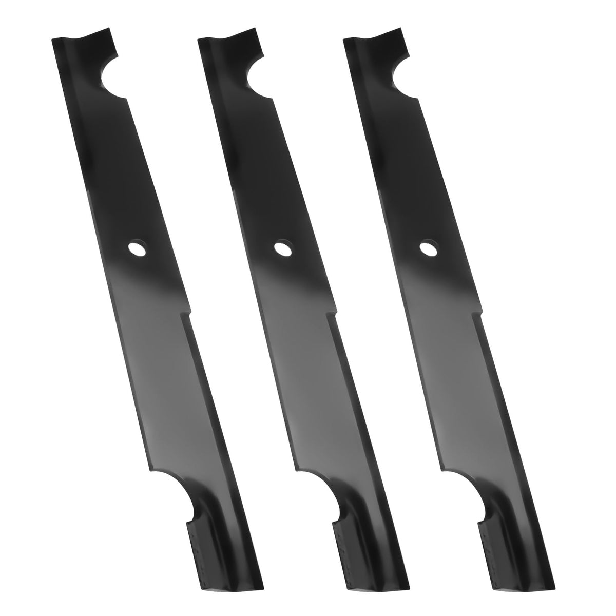 Earthtec front profile 21-inch blade showing clean cutting edge and reliable fit