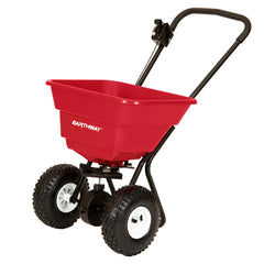 EarthWay 2050P front view showing hopper and frame, durable and ready