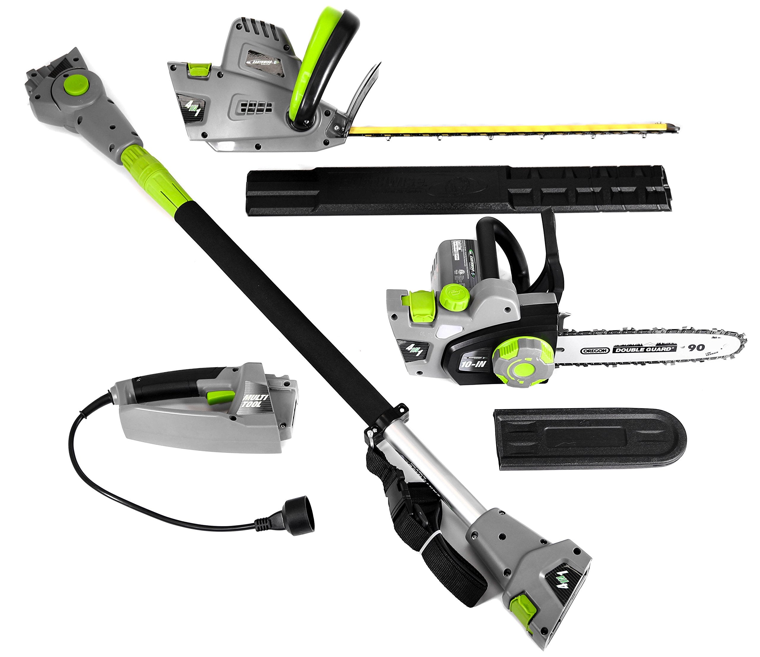 Earthwise CVP41810 assembled front view showing full kit and benefits