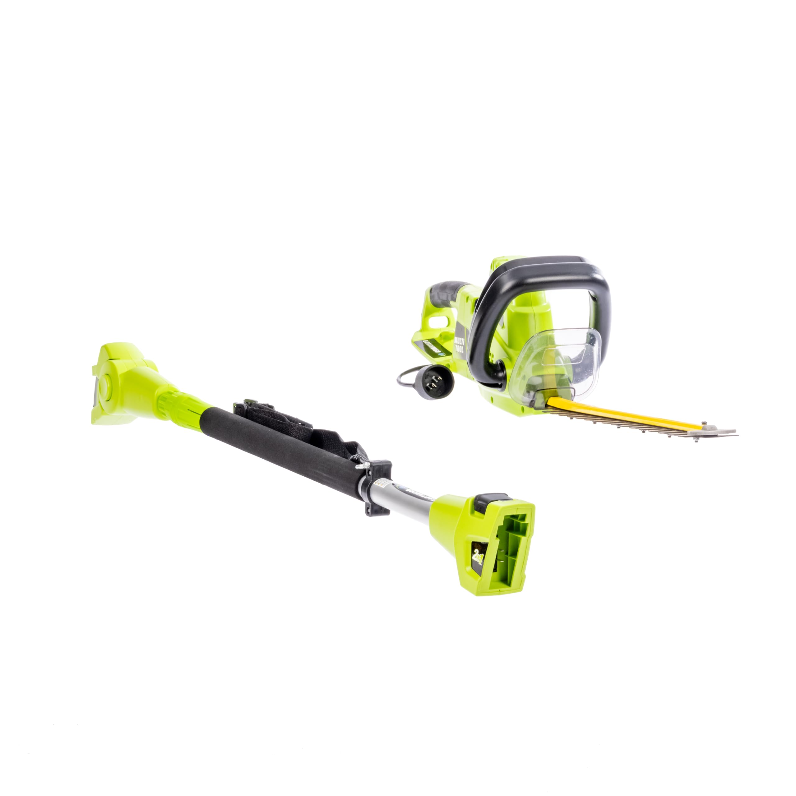 Earthwise adjustable trimming head demonstrating multiple angle positions