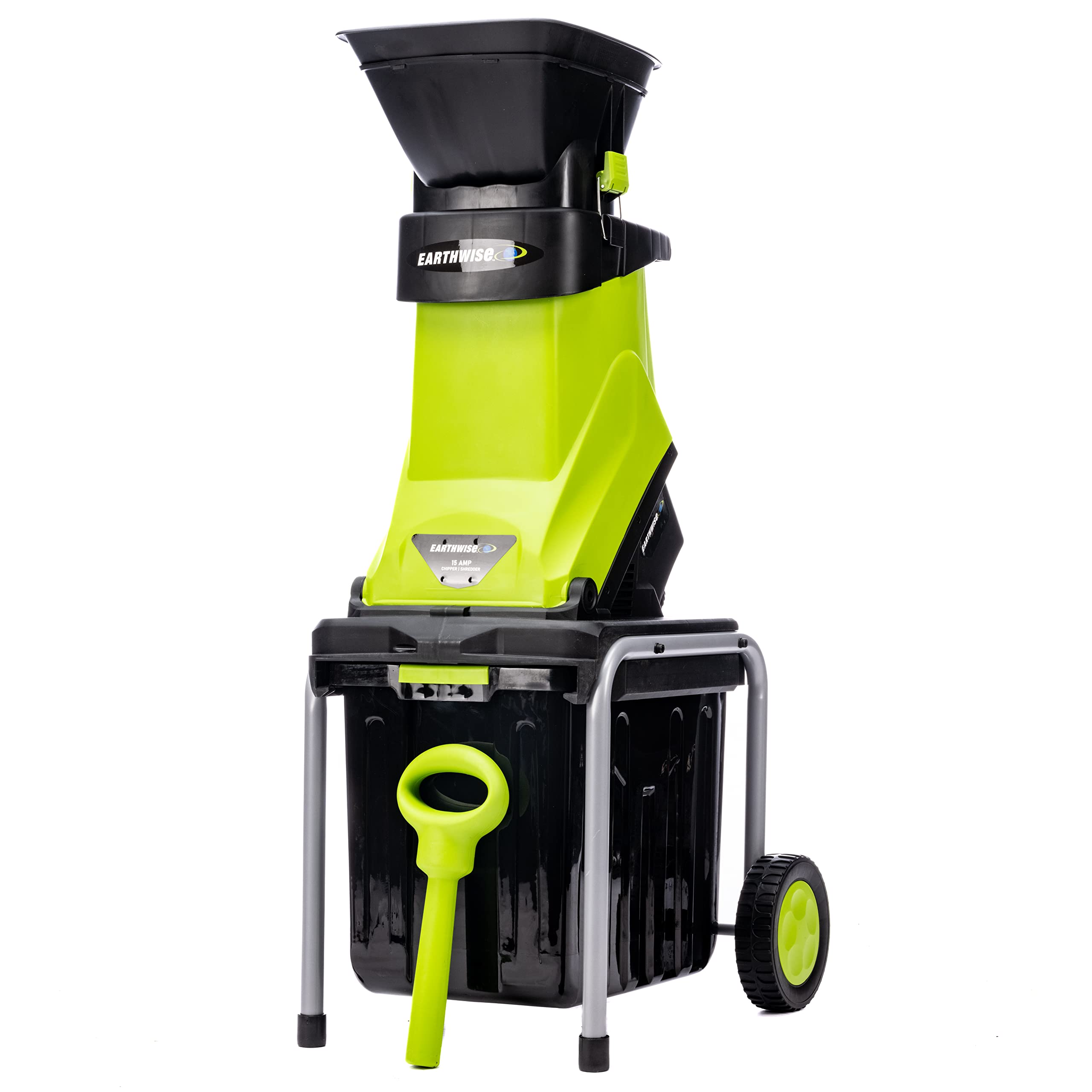 Earthwise GS70015 folded storage position illustrating compact space-saving benefit
