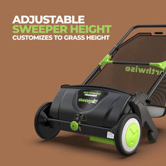 Earthwise side profile showing twin brush sections for better collection