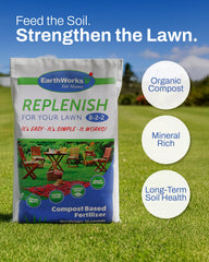 EarthWorks granular close-up texture that spreads evenly and feeds turf