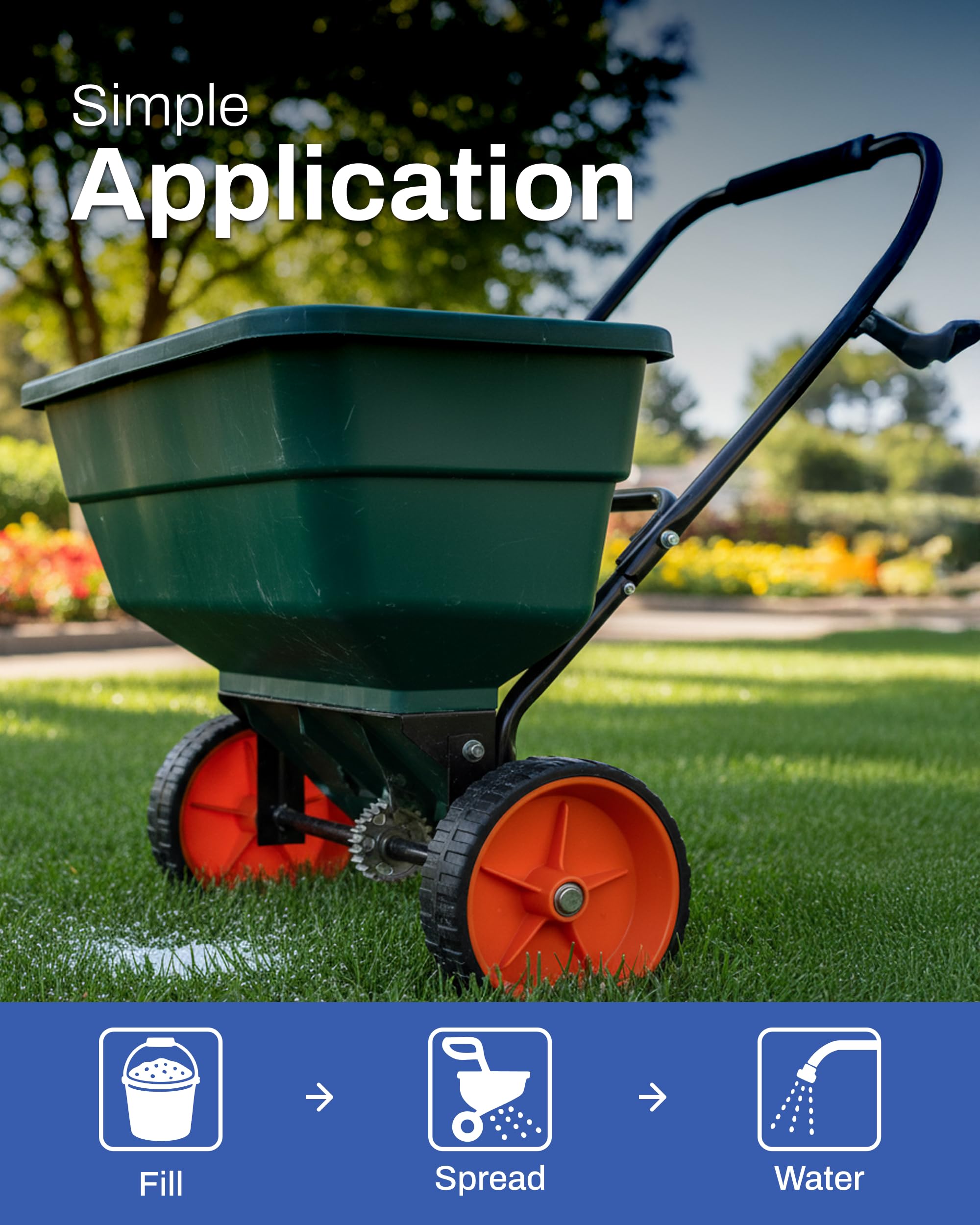 EarthWorks product in backyard lifestyle setting for healthier lawn