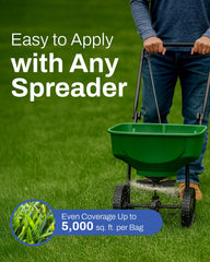 EarthWorks spreading with rotary spreader for easy, uniform application