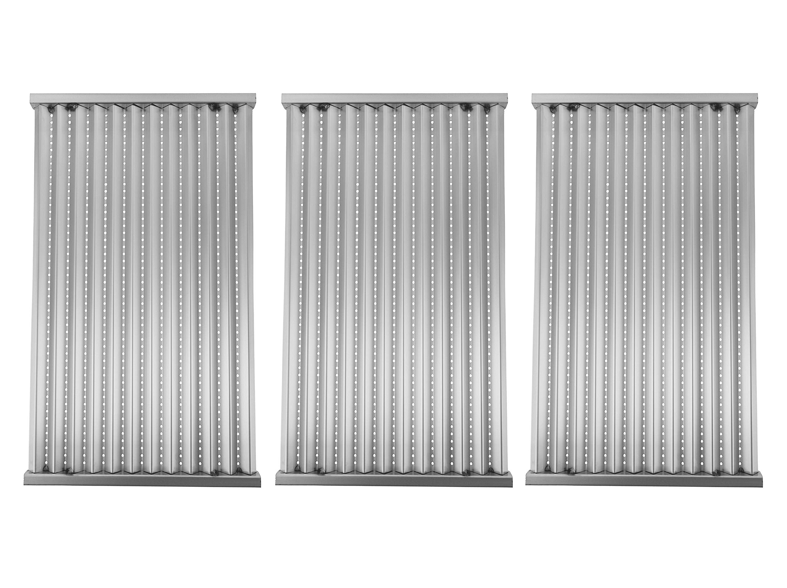 EasiBBQ front view of emitter plate set showing fit and shape for Char-Broil