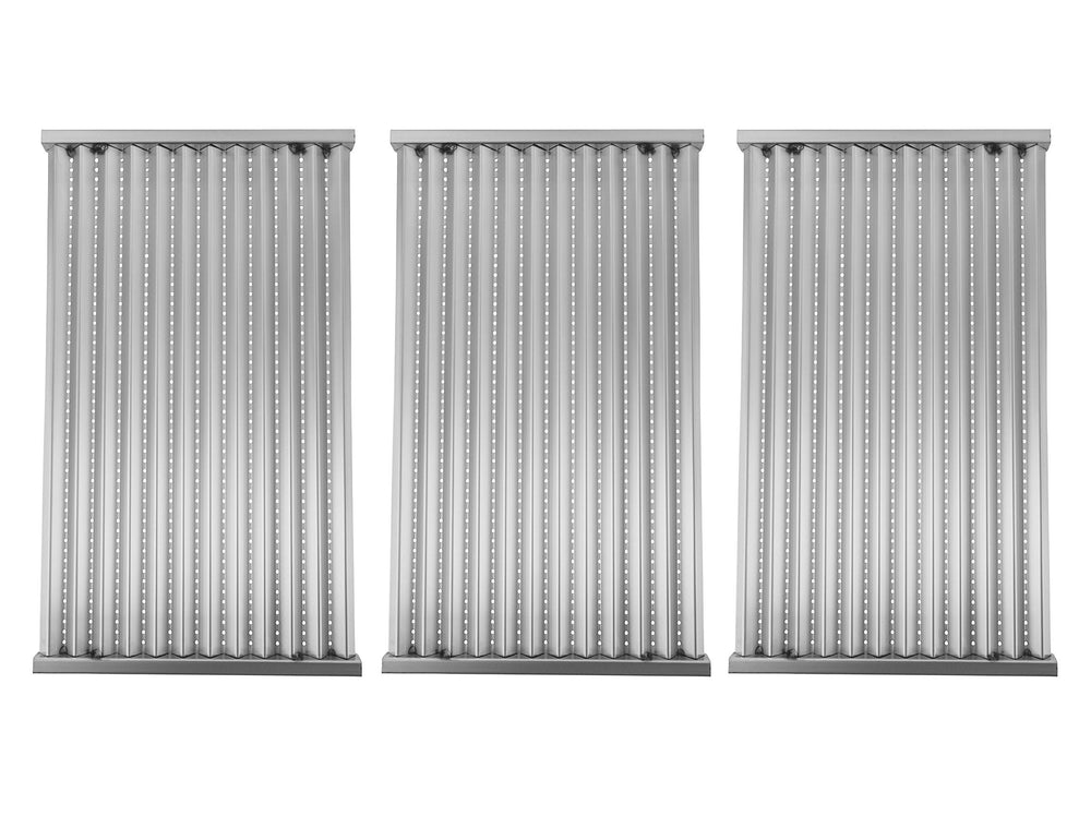 EasiBBQ front view of emitter plate set showing fit and shape for Char-Broil