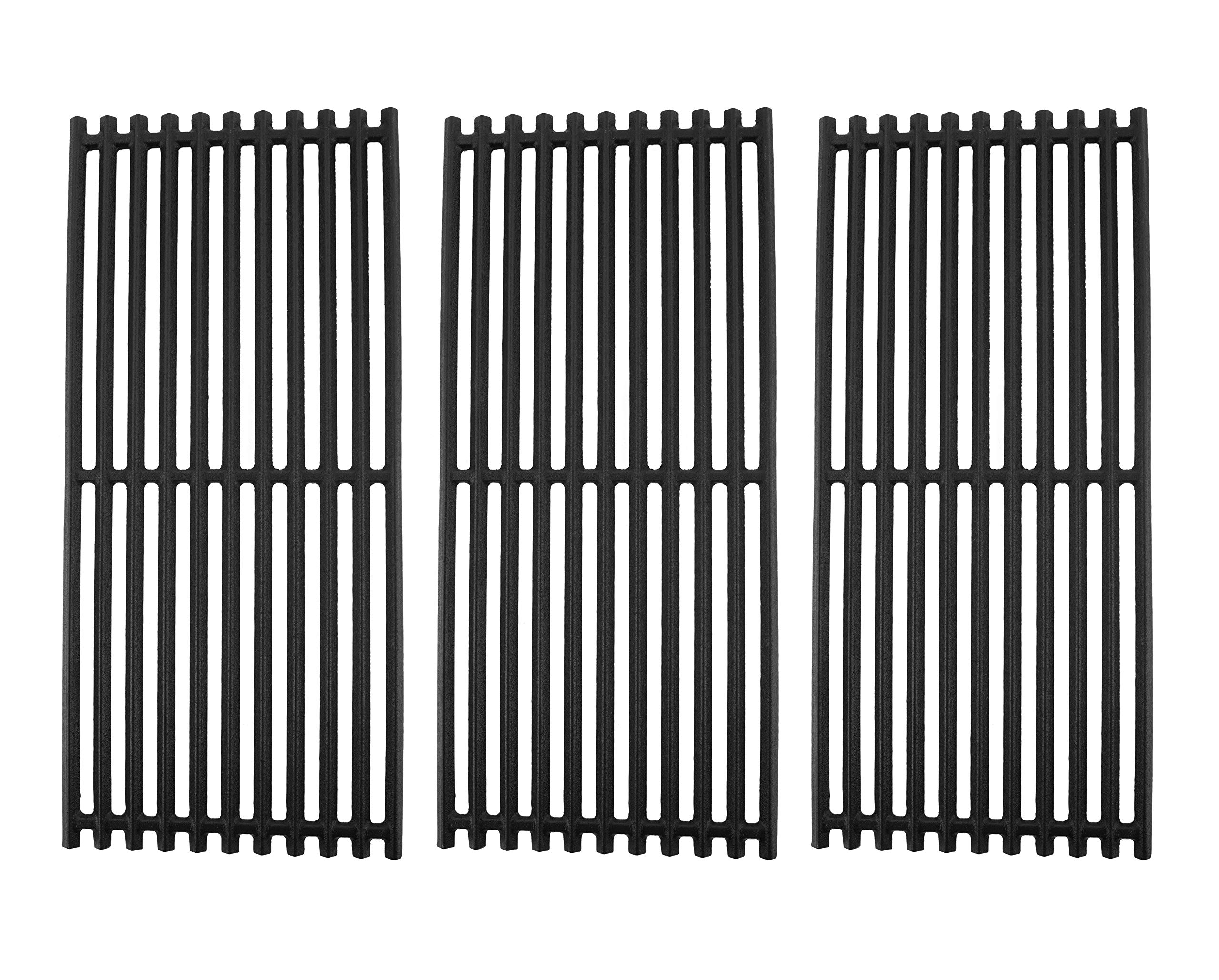 EasiBBQ front view of three cast iron grates showing fit and coverage benefits