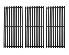 EasiBBQ front view of three cast iron grates showing fit and coverage benefits