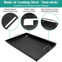 EasiBBQ griddle installed in Weber Summit showing secure drop-in fit