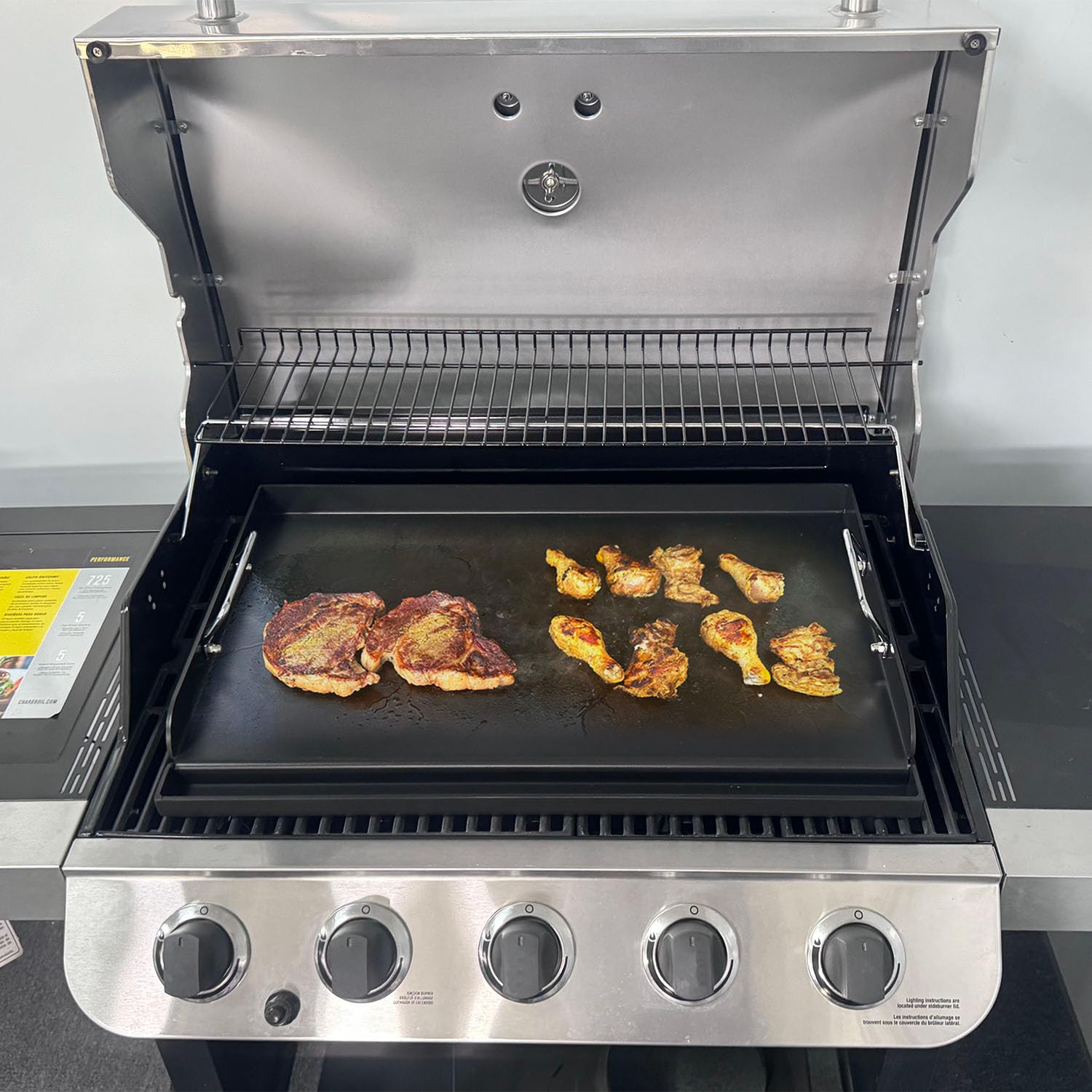 EasiBBQ griddle packaged ready with protective wrap and instructions