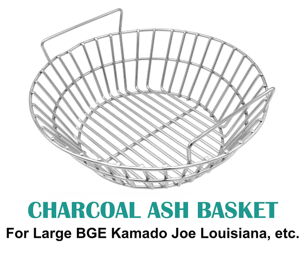 EasiBBQ ash basket after cook with ash collected for fast disposal benefit