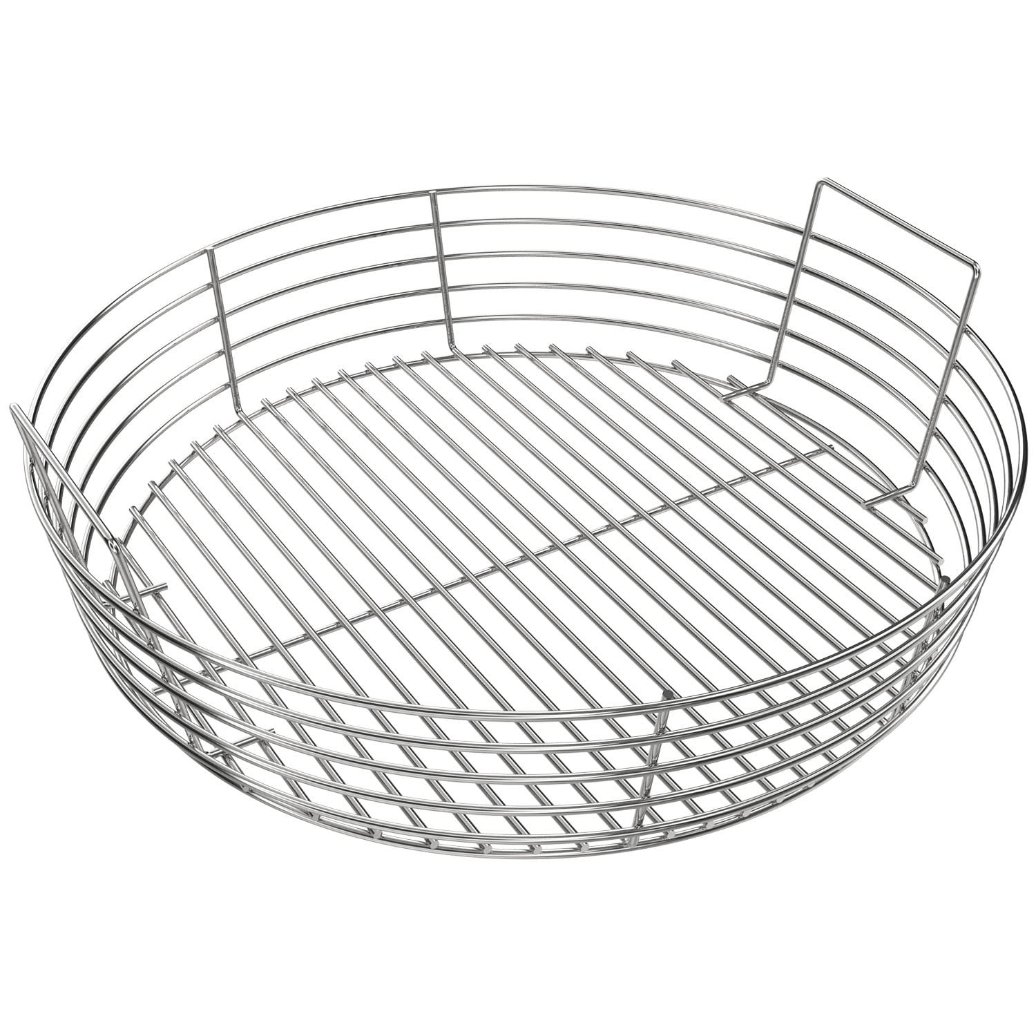 EasiBBQ ash basket front view showing fit and contained ash for easy cleanup