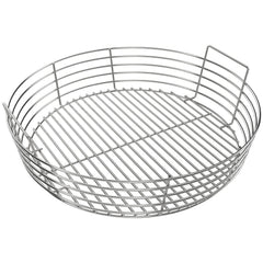 EasiBBQ ash basket front view showing fit and contained ash for easy cleanup