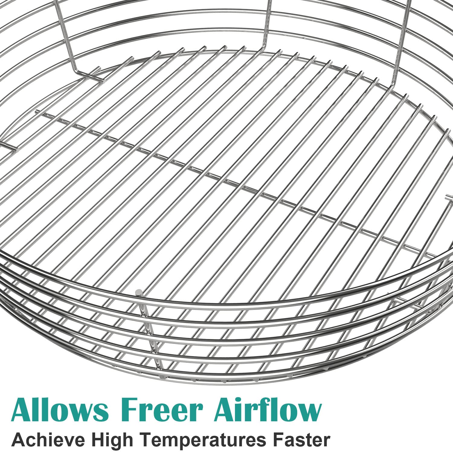 EasiBBQ stainless-steel detail highlighting durable build for long-lasting grill performance