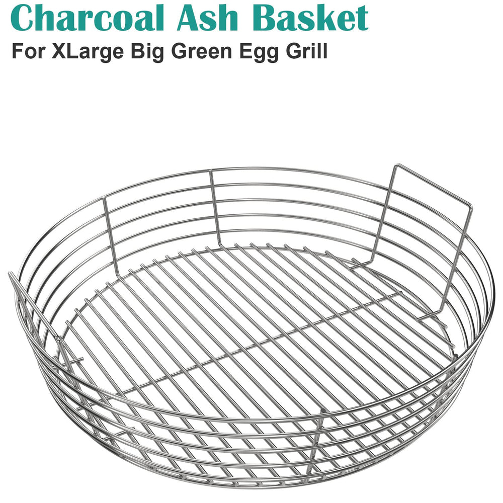 EasiBBQ basket being lifted for ash removal showing convenient handling and quick cleanup