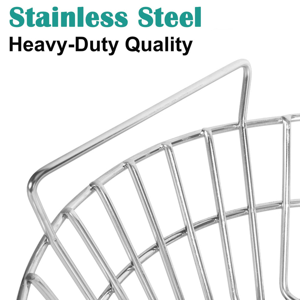 EasiBBQ basket next to ruler scale to confirm dimensions and fit benefit