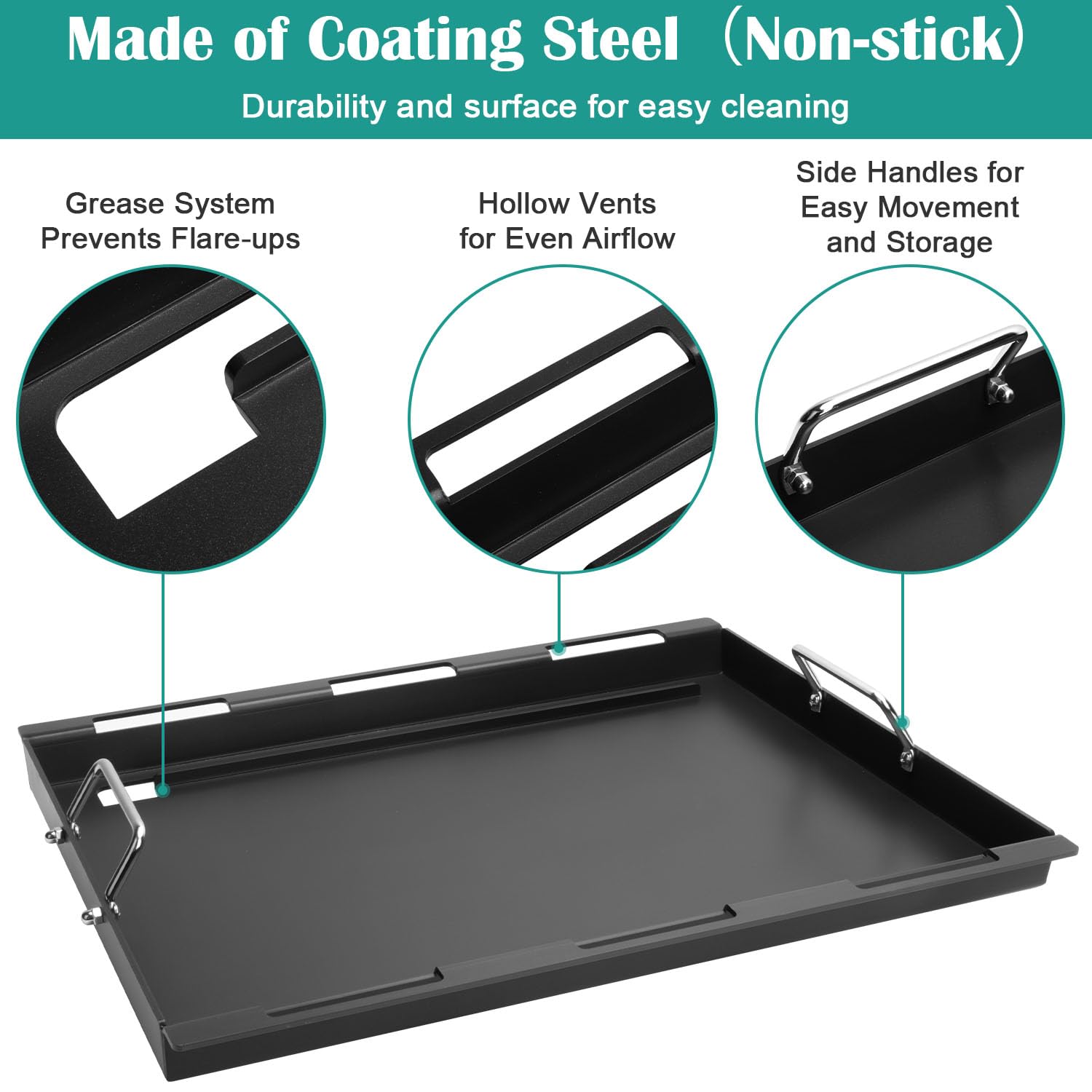 EasiBBQ cooking grate detail highlighting sturdy bars for classic grill marks and airflow