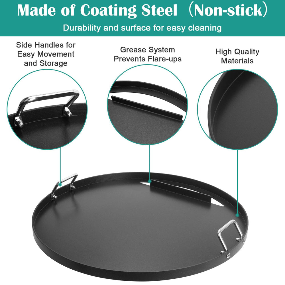 EasiBBQ griddle cooking pancakes and vegetables demonstrating versatile backyard meal benefits