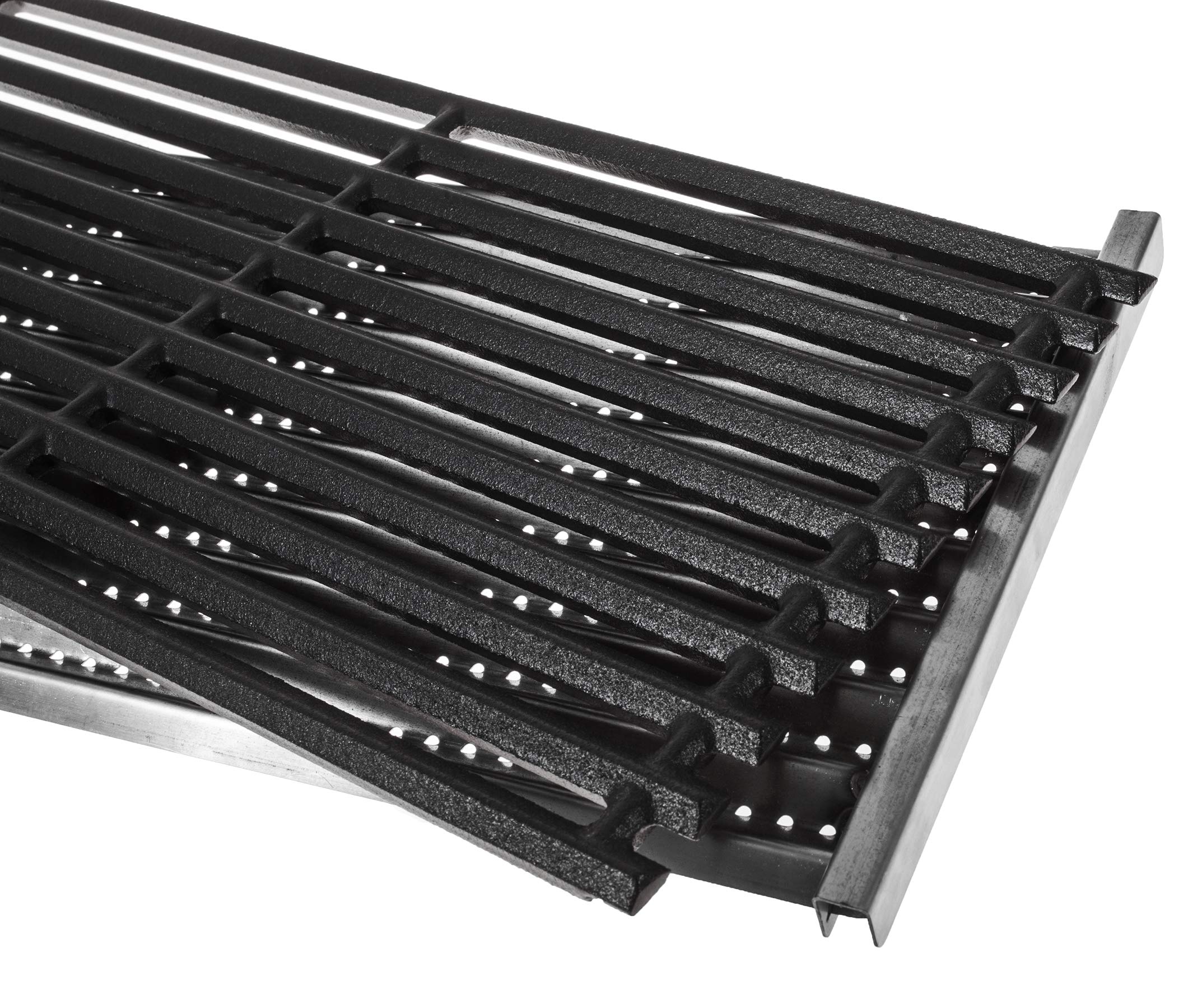 EasiBBQ underside of emitter plate aligned with burner channels for stable heat dispersion