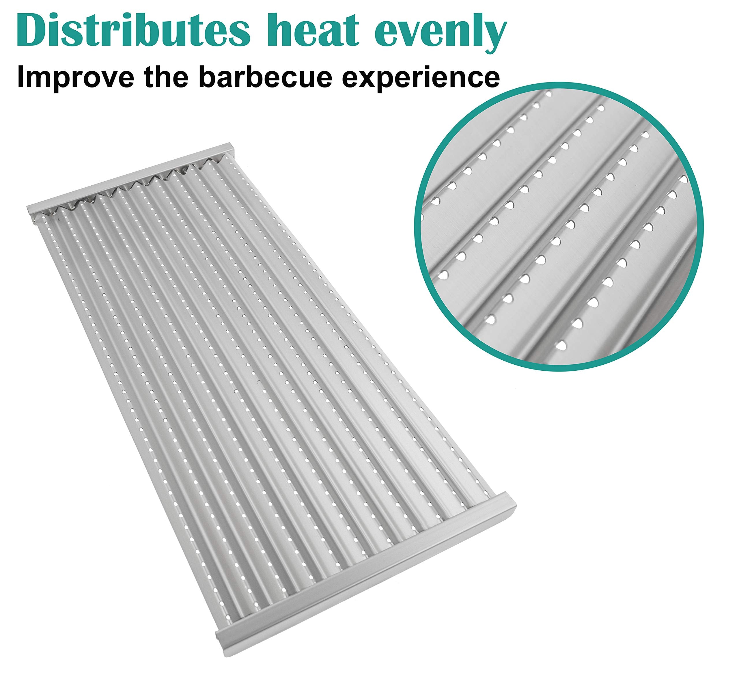 EasiBBQ plates installed in a Charbroil grill demonstrating restored even infrared heat