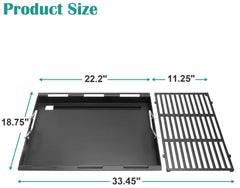 EasiBBQ griddle flat-top close-up showing smooth surface for even heat and easy searing