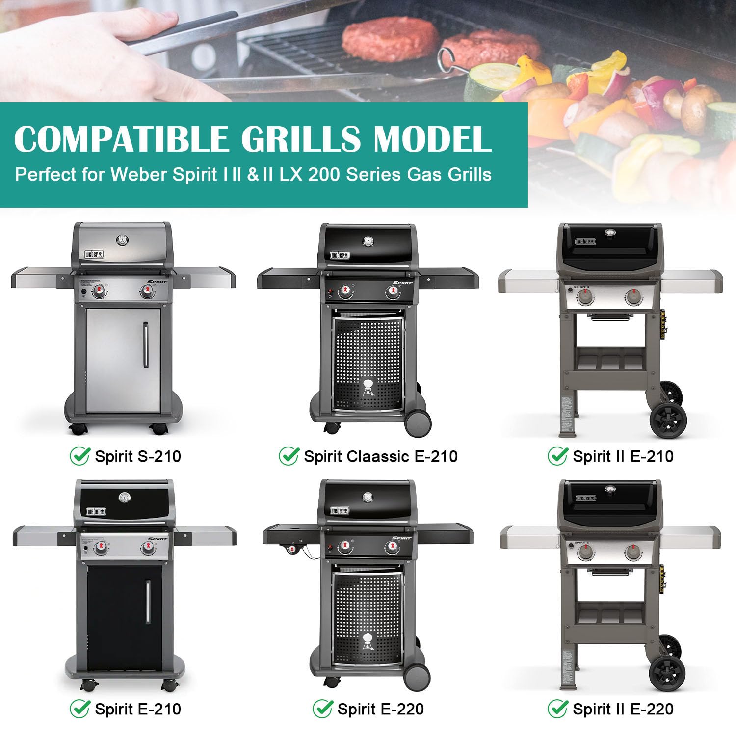 EasiBBQ griddle installed on Weber Spirit demonstrating even searing benefit