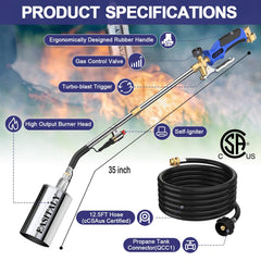 EASITALY manguera de 12,5 ft con conector CGA600, ofrece compatibilidad y durabilidad