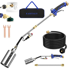 EASITALY torch front view showing controls and safety benefit