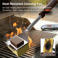 EAST OAK close-up of aramid sponge head demonstrating heat-resistant cleaning power